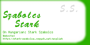 szabolcs stark business card
